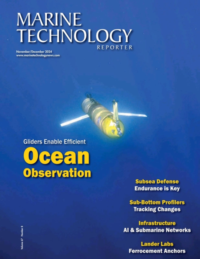 Cover of November 2024 issue of Marine Technology Reporter Magazine