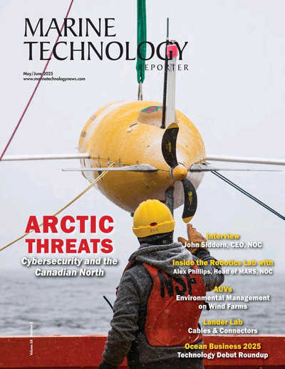 Cover of May 2025 issue of Marine Technology Reporter Magazine