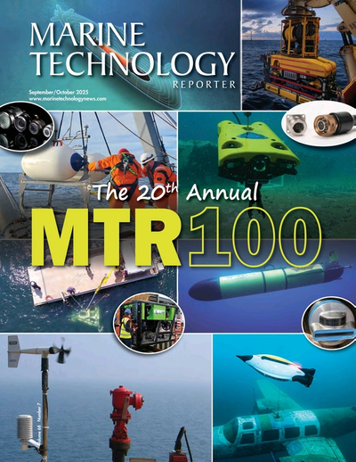 Cover of September 2025 issue of Marine Technology Reporter Magazine