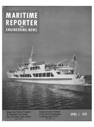 Cover of April 1970 issue of Maritime Reporter and Engineering News Magazine