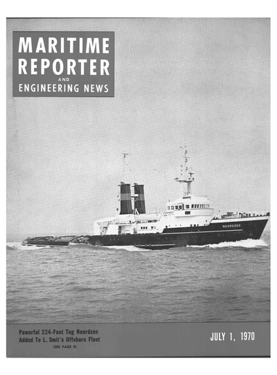 Cover of July 1970 issue of Maritime Reporter and Engineering News Magazine
