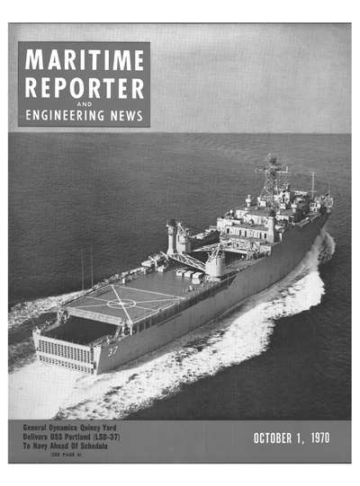 Cover of October 1970 issue of Maritime Reporter and Engineering News Magazine