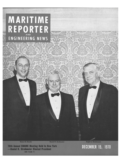 Cover of December 15, 1970 issue of Maritime Reporter and Engineering News Magazine