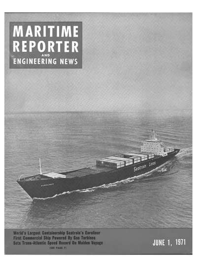 Cover of June 1971 issue of Maritime Reporter and Engineering News Magazine
