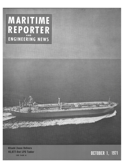 Cover of October 1971 issue of Maritime Reporter and Engineering News Magazine