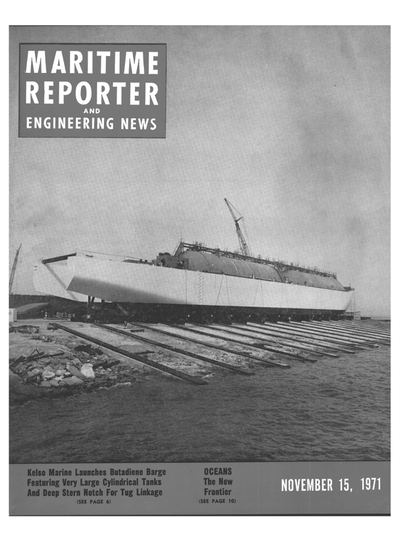 Cover of November 15, 1971 issue of Maritime Reporter and Engineering News Magazine