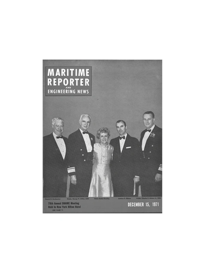 Cover of December 15, 1971 issue of Maritime Reporter and Engineering News Magazine