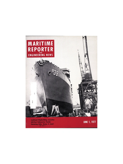 Cover of June 1977 issue of Maritime Reporter and Engineering News Magazine