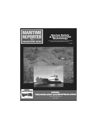 Cover of September 1991 issue of Maritime Reporter and Engineering News Magazine