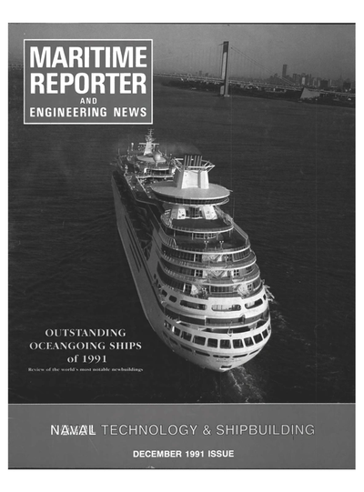 Cover of December 1991 issue of Maritime Reporter and Engineering News Magazine