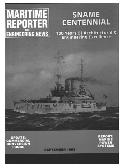 Cover of September 1993 issue of Maritime Reporter and Engineering News Magazine