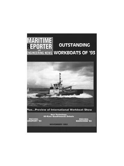 Cover of November 1993 issue of Maritime Reporter and Engineering News Magazine