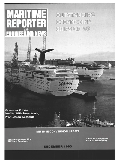 Cover of December 1993 issue of Maritime Reporter and Engineering News Magazine