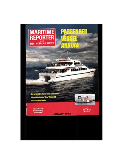 Cover of January 1995 issue of Maritime Reporter and Engineering News Magazine