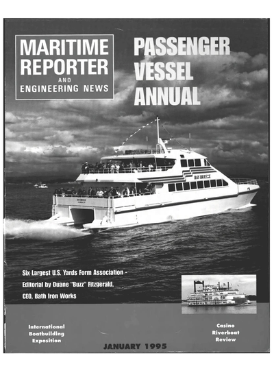 Cover of January 6, 1995 issue of Maritime Reporter and Engineering News Magazine