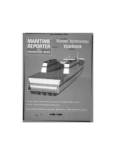 Cover of April 1995 issue of Maritime Reporter and Engineering News Magazine