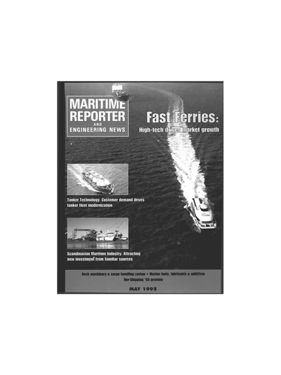 Cover of May 1995 issue of Maritime Reporter and Engineering News Magazine