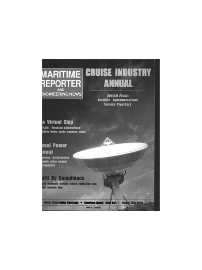 Cover of July 1995 issue of Maritime Reporter and Engineering News Magazine
