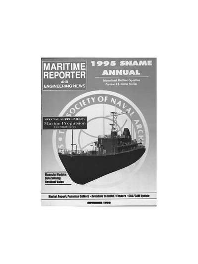 Cover of September 1995 issue of Maritime Reporter and Engineering News Magazine