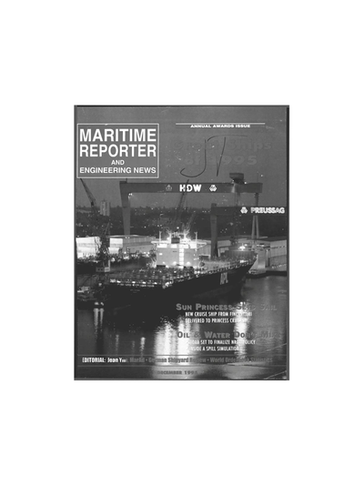Cover of December 1995 issue of Maritime Reporter and Engineering News Magazine