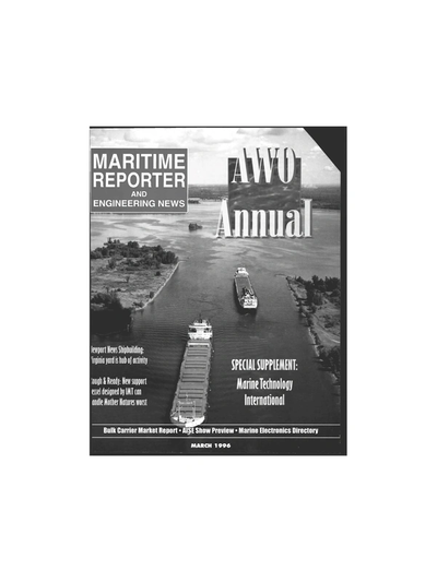 Cover of March 1996 issue of Maritime Reporter and Engineering News Magazine
