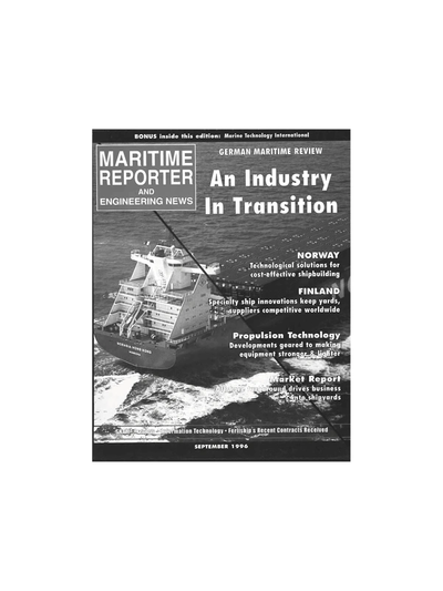 Cover of September 1996 issue of Maritime Reporter and Engineering News Magazine