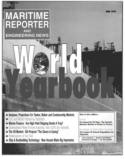 Cover of June 1998 issue of Maritime Reporter and Engineering News Magazine