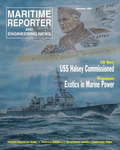 Cover of September 2005 issue of Maritime Reporter and Engineering News Magazine