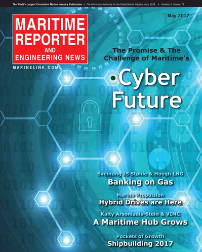 Cover of May 2017 issue of Maritime Reporter and Engineering News Magazine
