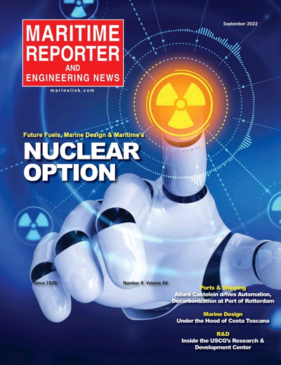 Cover of September 2022 issue of Maritime Reporter and Engineering News Magazine