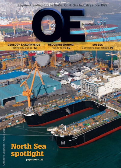 Cover of Aug/Sep 2014 issue of Offshore Engineer Magazine