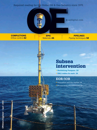 Cover of Apr/May 2015 issue of Offshore Engineer Magazine
