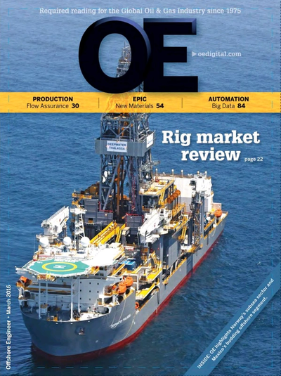 Cover of Mar/Apr 2016 issue of Offshore Engineer Magazine
