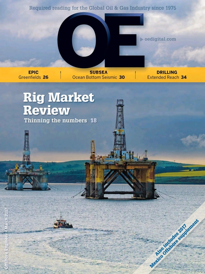 Cover of Mar/Apr 2017 issue of Offshore Engineer Magazine