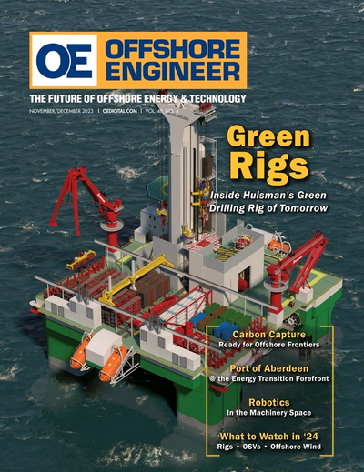 Cover of Nov/Dec 2023 issue of Offshore Engineer Magazine