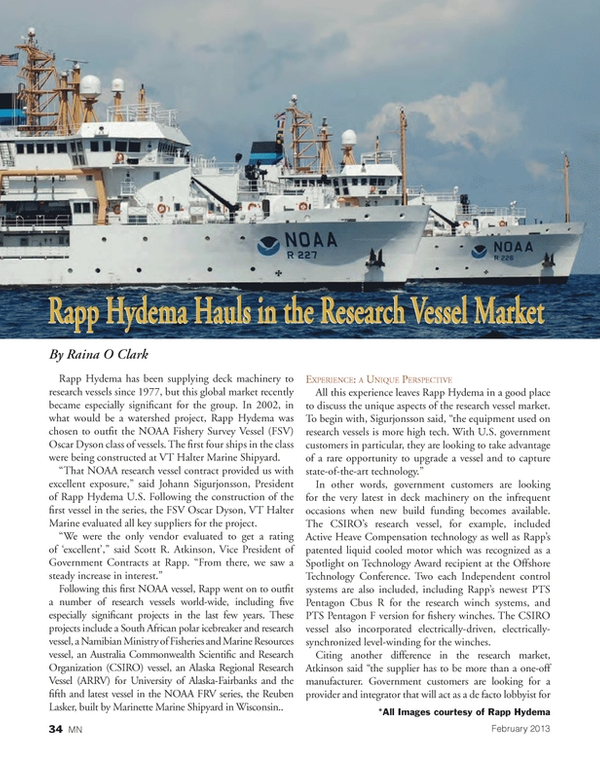 Marine News Magazine, page 34,  Feb 2013
