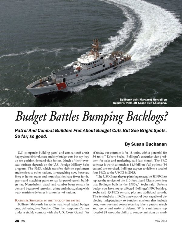 Marine News Magazine, page 28,  May 2013