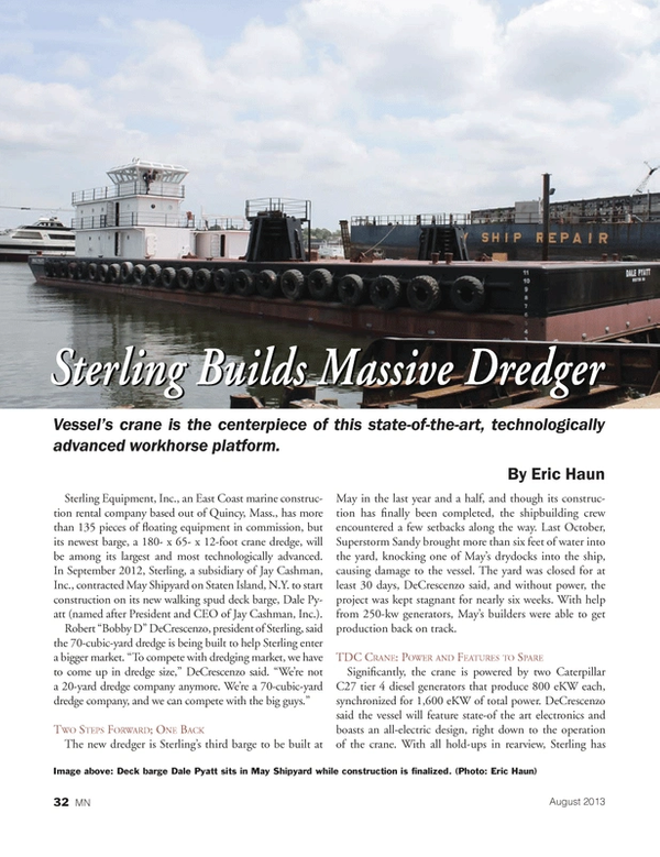 Marine News Magazine, page 32,  Aug 2013