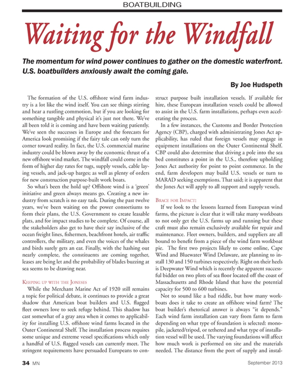 Marine News Magazine, page 34,  Sep 2013
