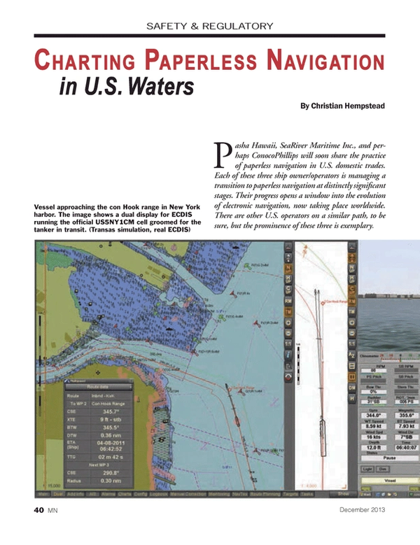 Marine News Magazine, page 40,  Dec 2013