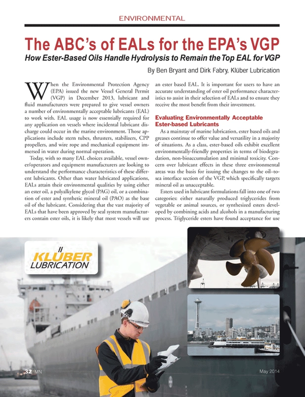 Marine News Magazine, page 32,  May 2014