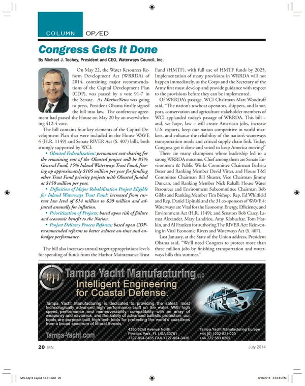 Marine News Magazine, page 20,  Jul 2014