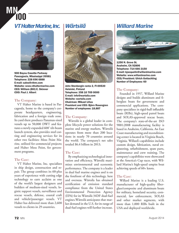 Marine News Magazine, page 72,  Aug 2014