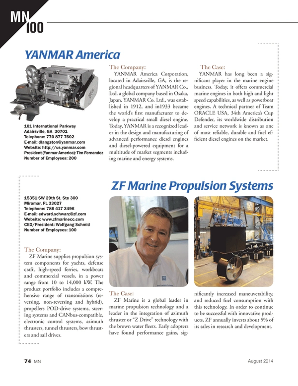 Marine News Magazine, page 74,  Aug 2014