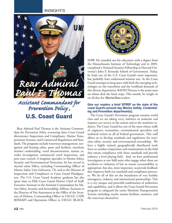 Marine News Magazine, page 12,  Feb 2015