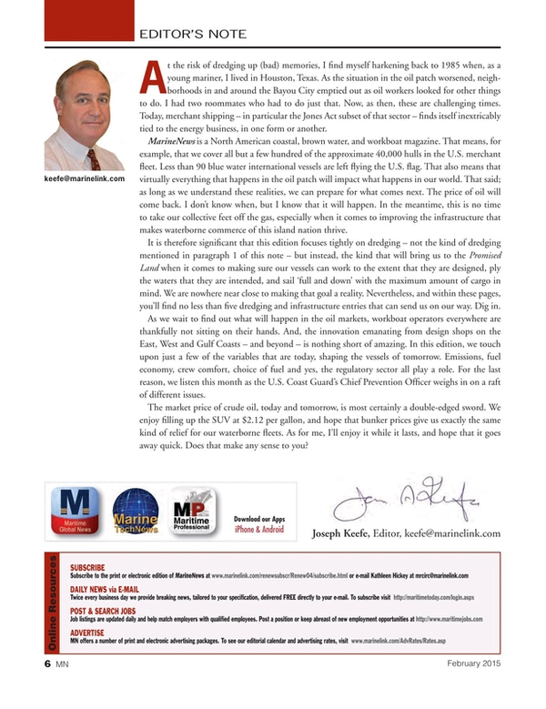 Marine News Magazine, page 6,  Feb 2015