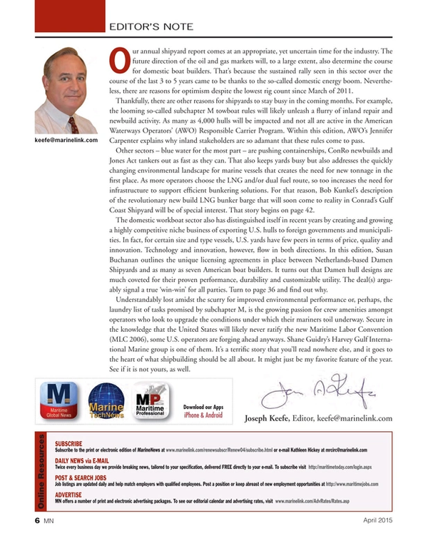 Marine News Magazine, page 6,  Apr 2015