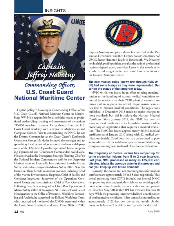 Marine News Magazine, page 12,  Jun 2015
