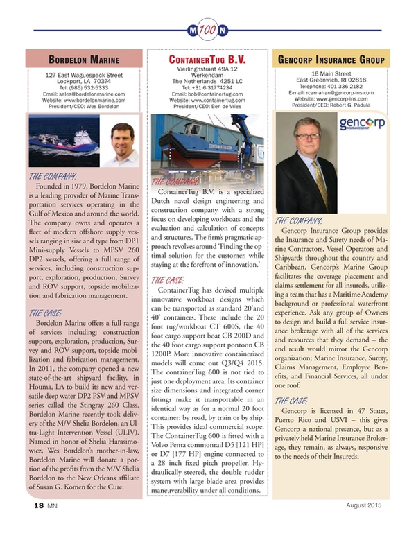 Marine News Magazine, page 18,  Aug 2015