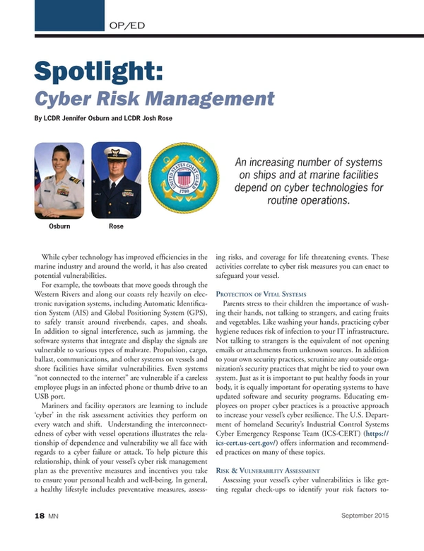 Marine News Magazine, page 18,  Sep 2015